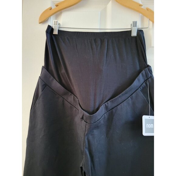 Nom Maternity Natalie black Work pants size Large Pregnancy baby Career - Picture 2 of 8